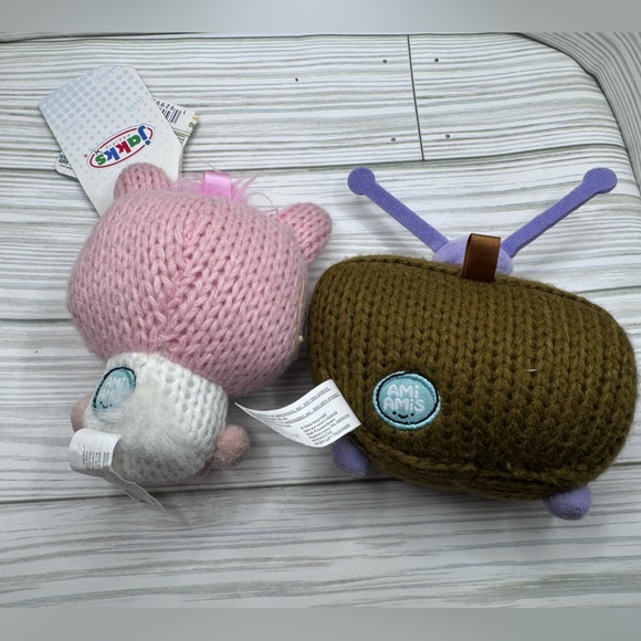 Ami Amis Bunni The Bunny Rabbit 4” And Telly Mini Crochet Plush Jakks NEW Wave 1 - Picture 3 of 4